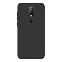 Луксозен силиконов гръб ТПУ ултра тънък МАТ за Nokia 5.1 Plus 2018 TA-1105 черен